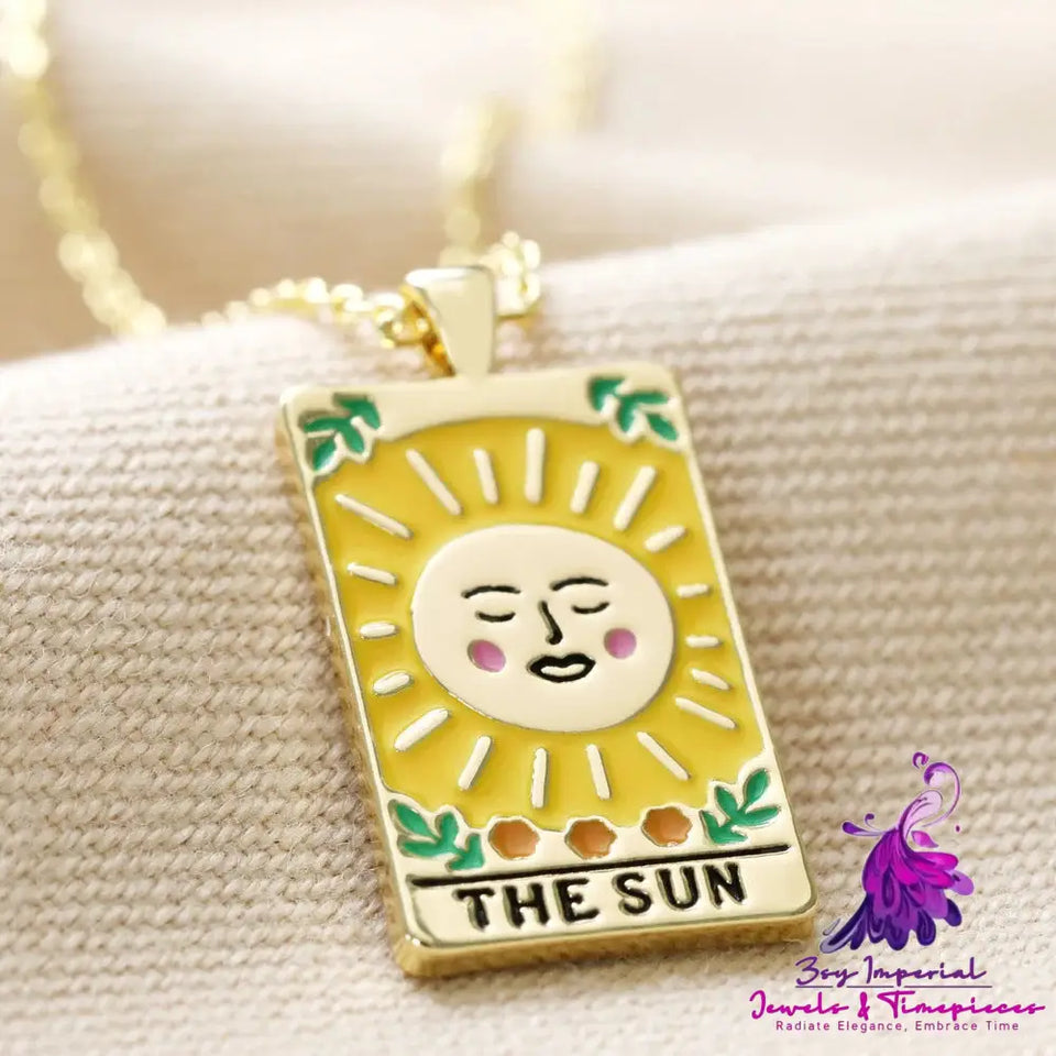 Colorful Oil Tarot Necklace