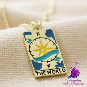 Colorful Oil Tarot Necklace