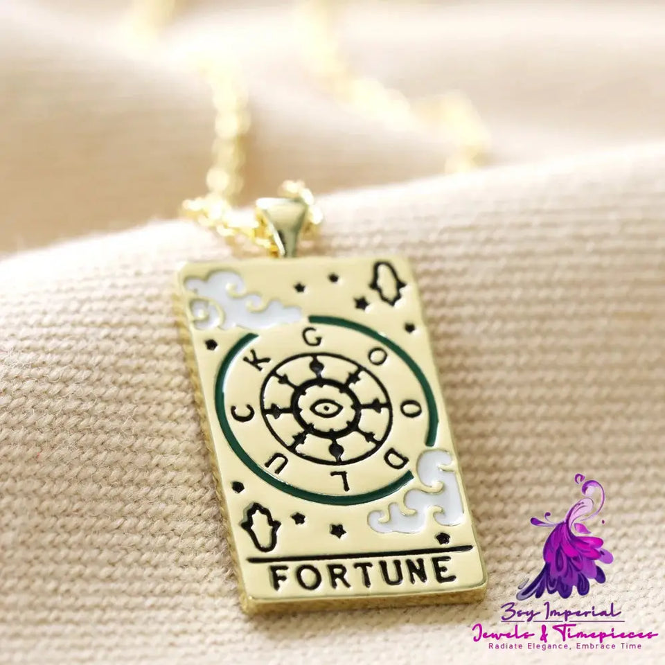 Colorful Oil Tarot Necklace