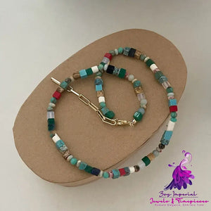 Colorful Natural Stone Necklace