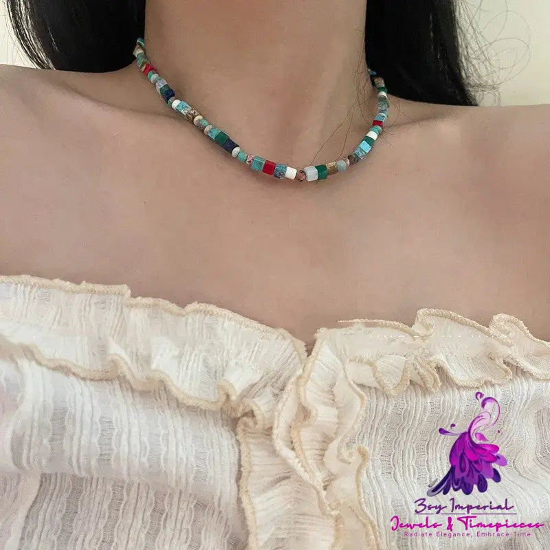 Colorful Natural Stone Necklace