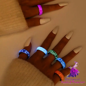 Colorful Pattern Glow Ring