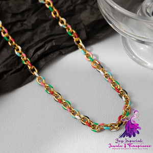 Colorful Titanium Steel Non Fading Necklace