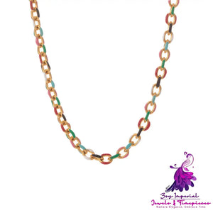 Colorful Titanium Steel Non Fading Necklace