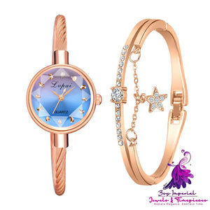 Ladies’ Bracelet Style Combination Set Watch