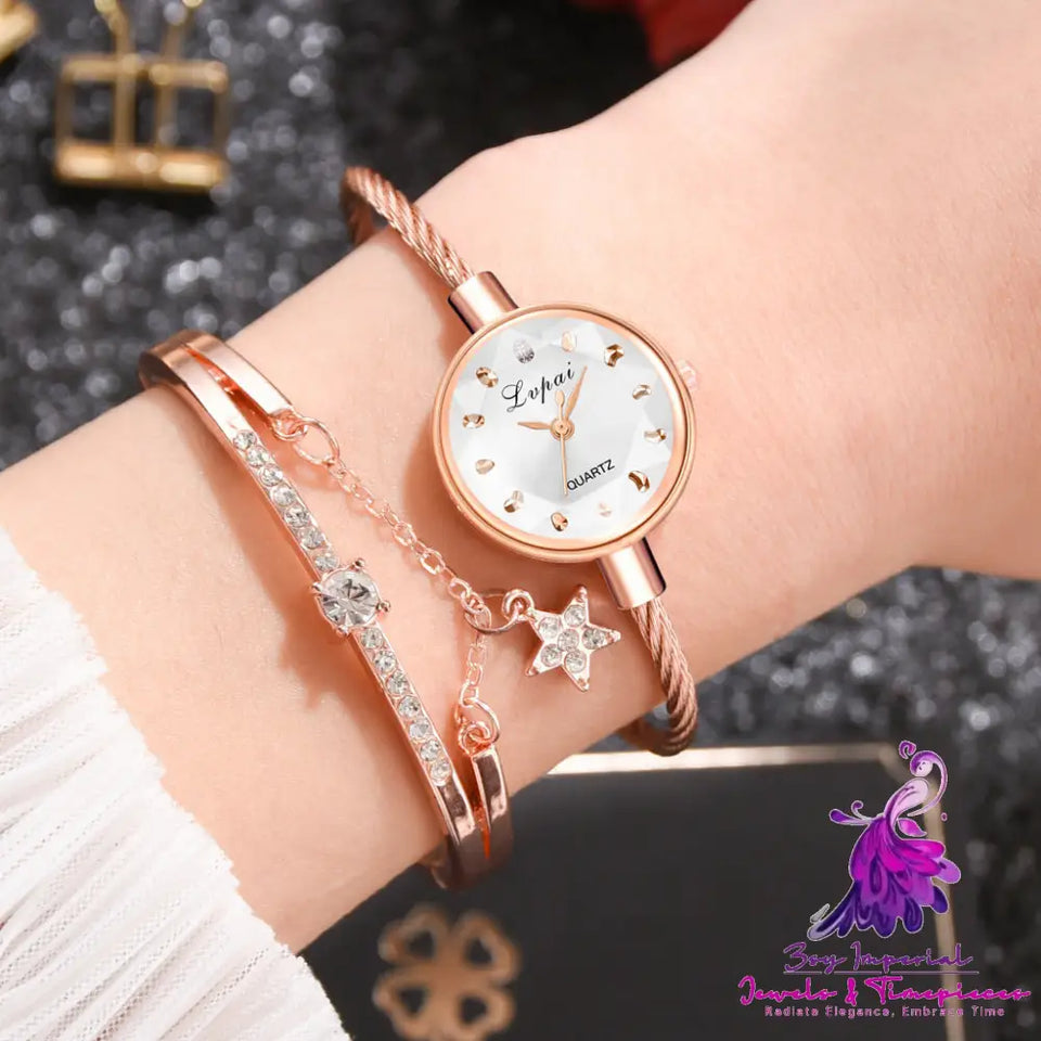 Ladies’ Bracelet Style Combination Set Watch