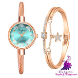 Ladies’ Bracelet Style Combination Set Watch