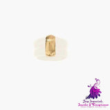 Fashion Commuter Delicate Ridged Drip Glazed Enamel Ring