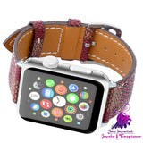 Checkered iWatch Leather Watchband