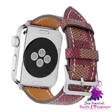 Checkered iWatch Leather Watchband