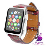 Checkered iWatch Leather Watchband