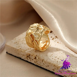 Lava Style Wide Plate Ring