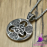 Retro Trendy Irish Knot Pendant Necklace