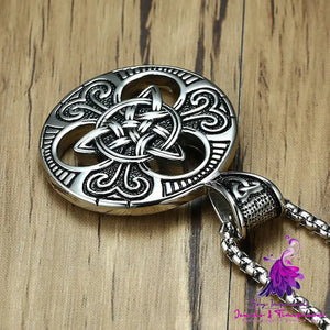 Retro Trendy Irish Knot Pendant Necklace