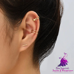 Cool Lady Ear Bone Clip Earrings 3-piece Set