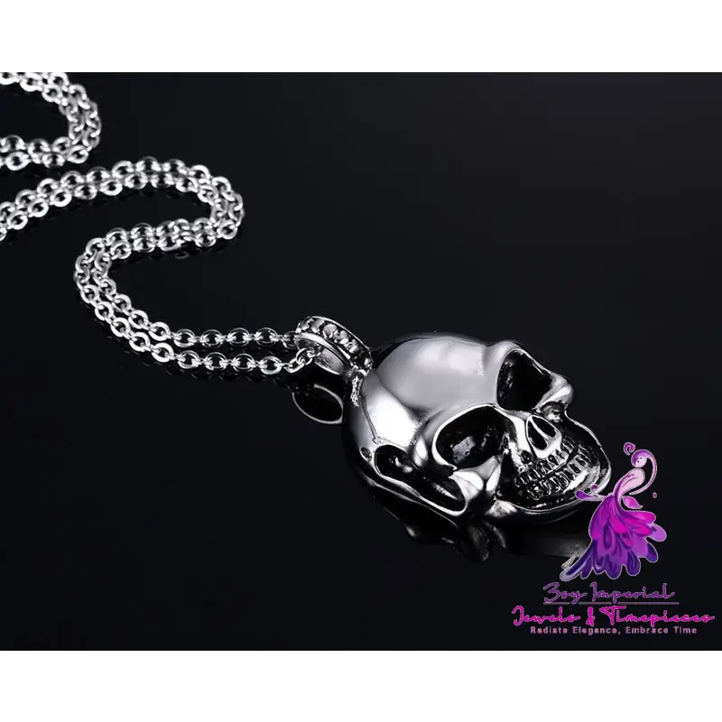 Titanium Steel Cool Skull Necklace