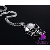 Titanium Steel Cool Skull Necklace