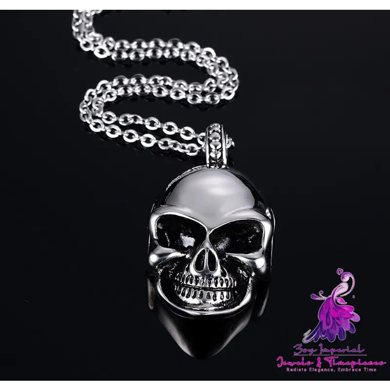 Titanium Steel Cool Skull Necklace