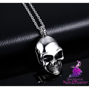 Titanium Steel Cool Skull Necklace