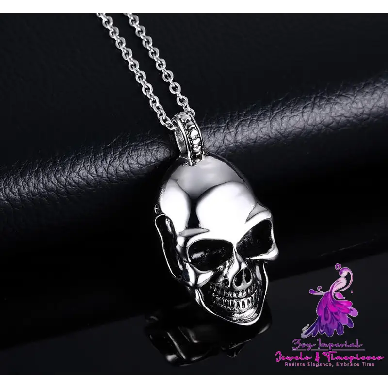 Titanium Steel Cool Skull Necklace