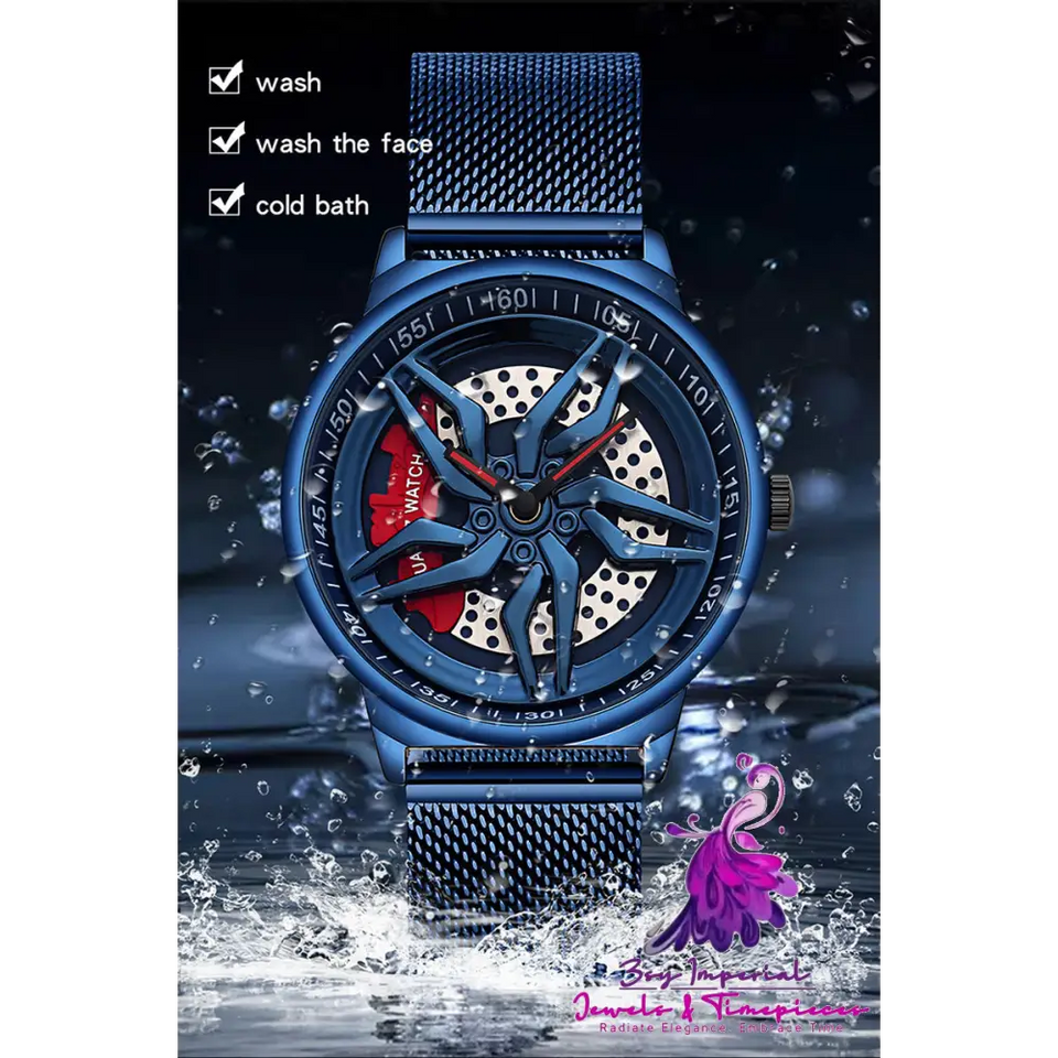 Rotating Cool Personality Waterproof Wheel Watch