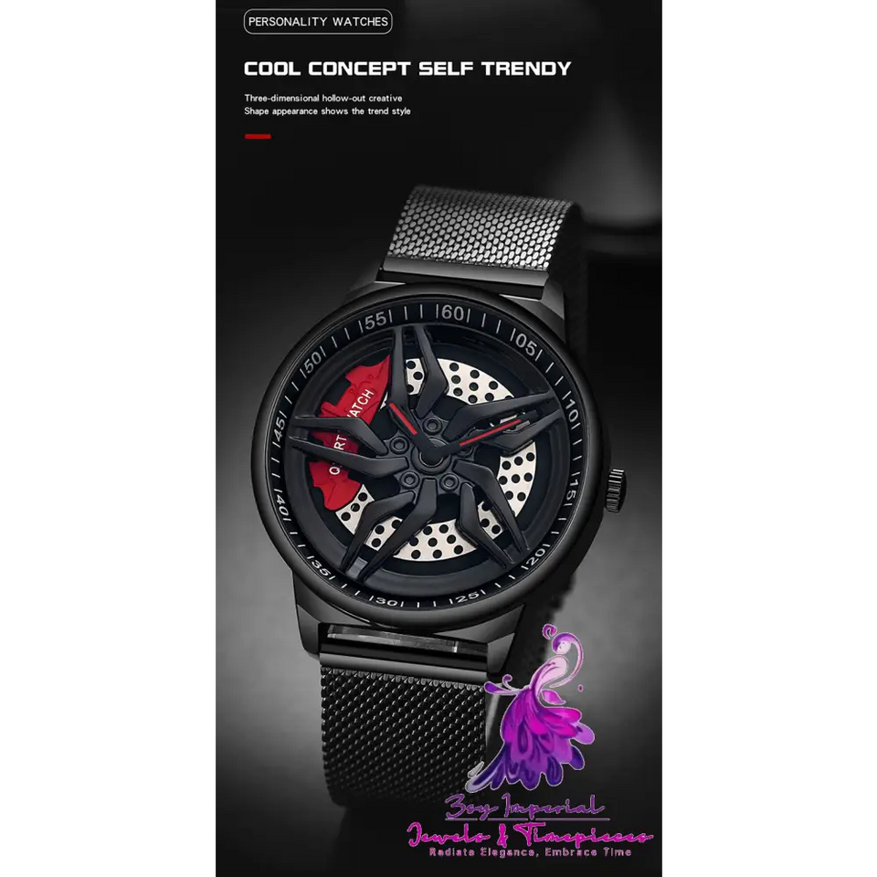 Rotating Cool Personality Waterproof Wheel Watch