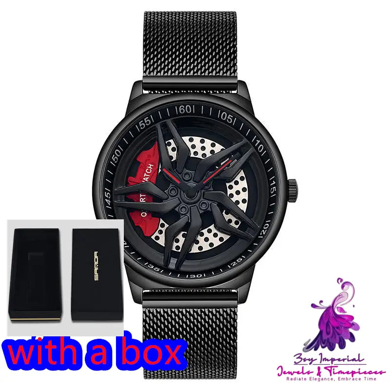 Rotating Cool Personality Waterproof Wheel Watch