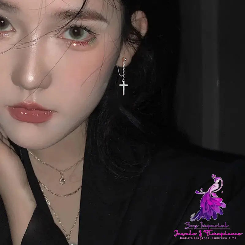 Sterling Silver Cross Earrings