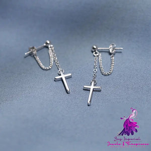 Sterling Silver Cross Earrings