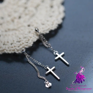 Sterling Silver Cross Earrings