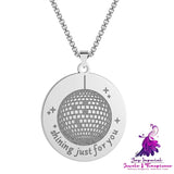 Corrode Glitter Mirror Ball Pendant Necklace Ornament