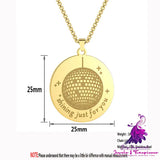 Corrode Glitter Mirror Ball Pendant Necklace Ornament