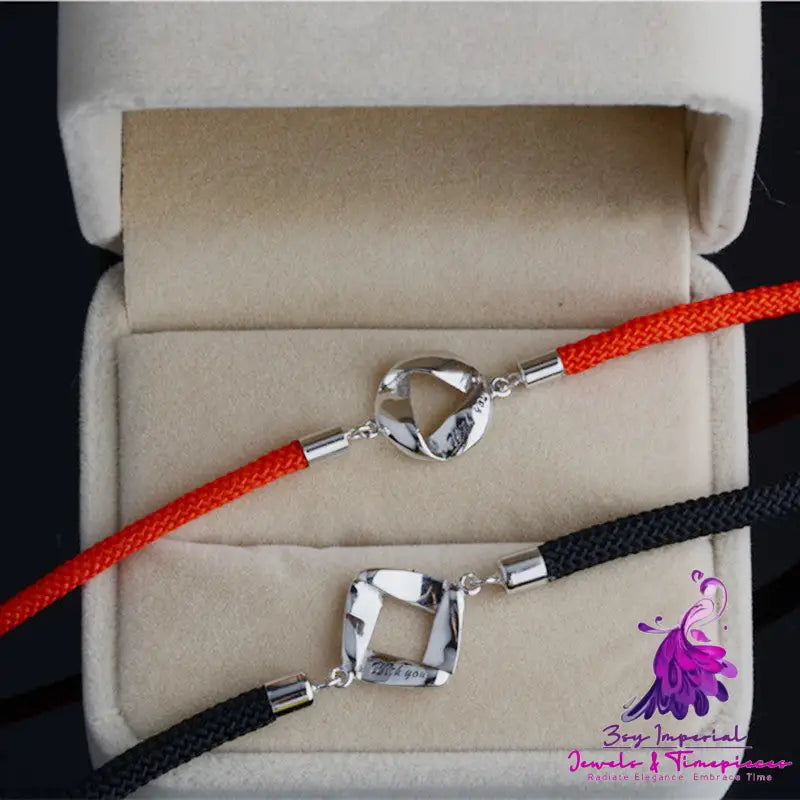 With You Couple Silver Bracelet