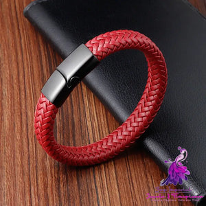 Red Leather Couple Bracelet