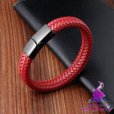 Red Leather Couple Bracelet