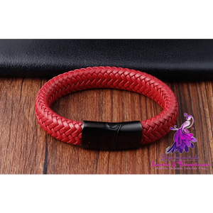 Red Leather Couple Bracelet