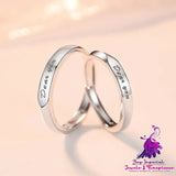 Dear You Couple Ring Made Of White Copper For Men And Women