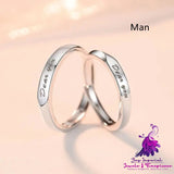 Dear You Couple Ring Made Of White Copper For Men And Women