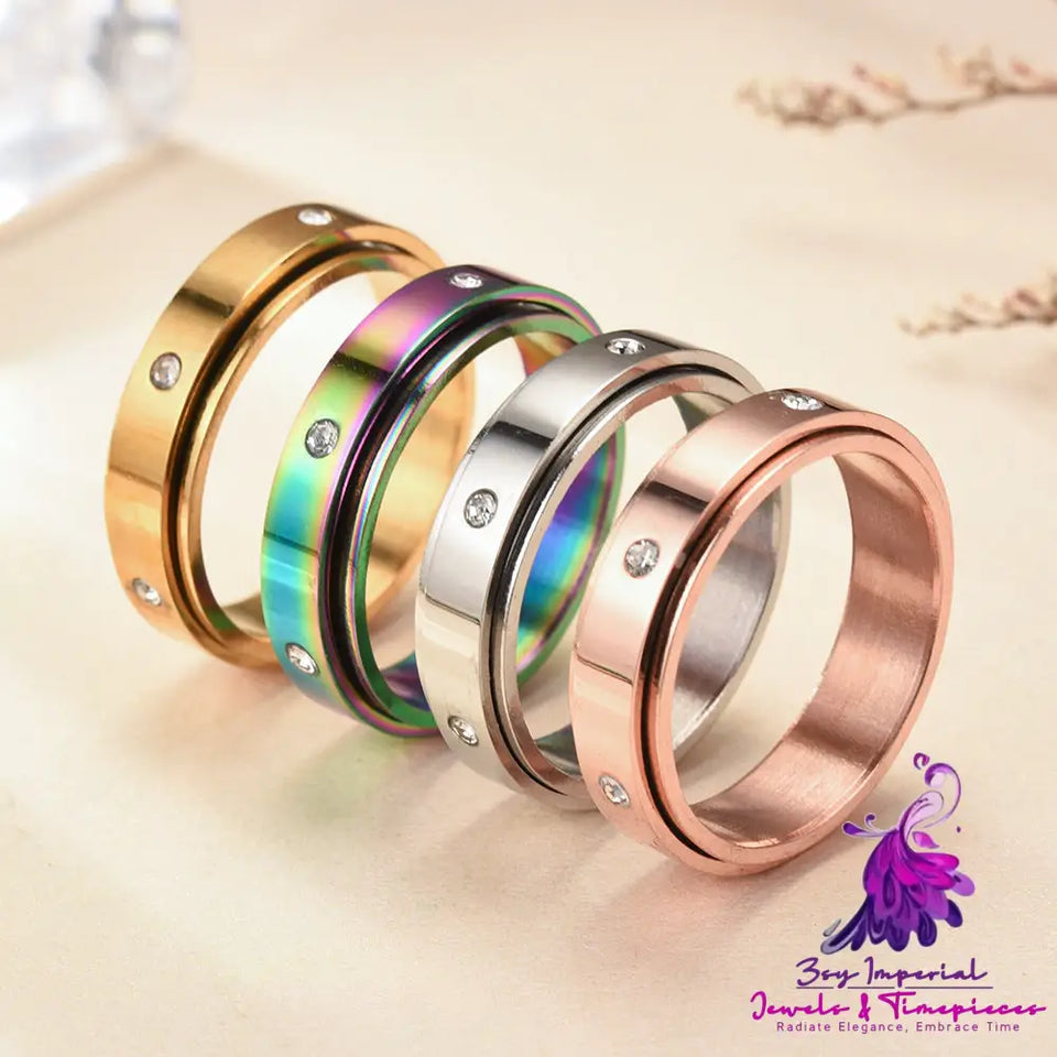 Rotating Couple Diamond Ring