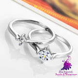 Eternal Diamond Couple Simulation Ring