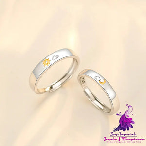 Sun Moon Flying Cloud Open Ring