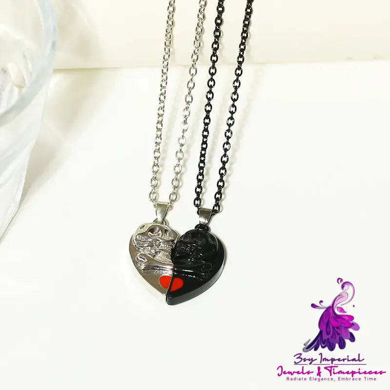 Skull Pendant Halloween Couple Necklace