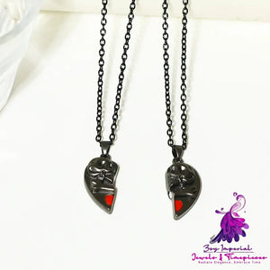 Skull Pendant Halloween Couple Necklace