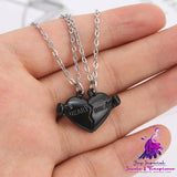 Holding Heart Magnet Pendant Couple Necklace For Love