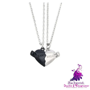 Holding Heart Magnet Pendant Couple Necklace For Love