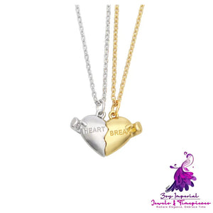 Holding Heart Magnet Pendant Couple Necklace For Love