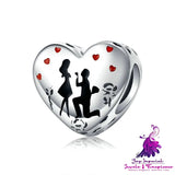 Creative Romantic Couple Silver Pendant