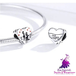 Creative Romantic Couple Silver Pendant