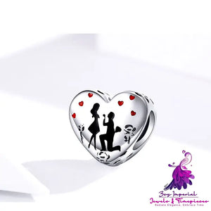 Creative Romantic Couple Silver Pendant