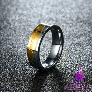 Flat Gold Couple Ring